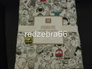 PB Teen Peanuts Friends Queen Sheet Set Flannel Christmas Holiday New 4-pc