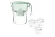 Philips 4L Water Jug w Micro X-Clean Filter XXL & 3pc Filter Cartridge Green