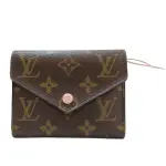 【二手名牌BRAND OFF】LOUIS VUITTON LV 路易威登 棕色 原花 PVC塗層帆布 扣式短夾 M62360