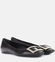 [Roger Vivier] Roger Vivier Belle Vivier leather ballet flats AU 4 black