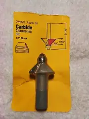 DEWALT ROUTER BIT CARBITE DW6582 CHAMFERING BIT 1/2" SHANK