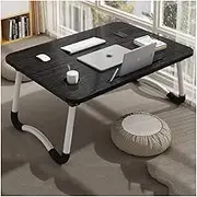 Foldable Portable Laptop Bed Tray Table,Large Table Top Card Slot Cup Holder Multi-Function Bed Desk,Writing Work Table Tray Write