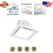 Stylish 4-Inch Ceiling Exhaust Fan with LED Light for Moisture Removal & Comfort