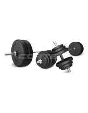 [Cortex] EnduraShell Barbell And Dumbbell Weight Set 85kg in Black