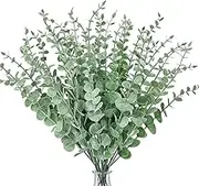 CEWOR 36pcs Eucalyptus Stems Decor 14.1 Inch Artificial Eucalyptus Leaves Fake Greenery Branches for Wedding Centerpiece Flower Floral Arrangement Farmhouse Spring Home Decoration