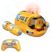 RC Boats for Kids Pool Toys, Remote Control Boat for Kids with Spray and Lights (Yellow)