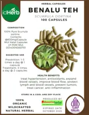 [idHerb] Herbal CAPSULES Scurrula Oortina MISTLETOE LORANTHUS Benalu Teh Natural