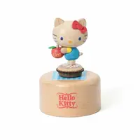 在飛比找Yahoo奇摩購物中心優惠-小禮堂 Hello Kitty 造型木質旋轉音樂鈴 (拿蘋果