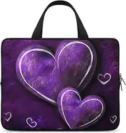 Laptop Case Sleeve Shockproof Computer Carrying Bag Purple Hearts Notebook Case Cover Laptop Bag Water Resistant Computer Cases Tablet Briefcase for Travel Business 12 Inch