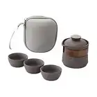 Tea Pot Set Minimalist Compact Teapot Teacups Set for Picnic Home Office