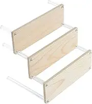 LIGIGWASH Acrylic Tiered Display Stand for Jewelry and Cosmetics Organizer Shelf for Dresser Vanity Retail Use and Easy to Clean with Step Design for Enhanced Visibility
