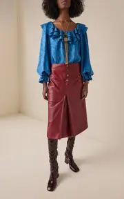 [Chloé] Leather Midi Skirt