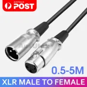 0.5M-5M Balanced Microphone Cable XLR Patch Lead Male to Female Extension Mic AU