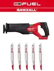 Brand New Milwaukee Tool 2821-20 M18 Fuel Sawzall Reciprocating Saw & (5) Blades