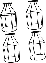 OFFSCH 4 Pcs Retro Wire Cage Lampshade Small Decorative Wall Lamp Shades for Vintage Pendant Lighting Industrial Style Home Decor Accessories