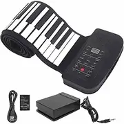 Piano Keyboard, 88 Keys Keyboard, Rollup Piano, Silicone, 88 Keys, Roll Up Piano Keyboards, Hand Rolling Piano, Educational for Beginners, Professionals at Home/on Stage
