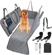 Dog Car Seat Cover 6In1 Car Hammock Waterproof for Backseat with Mesh Window Mul