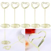 10pcs photo holder party clips 8.5cm Party Favor Heart-shaped Menu Clips for