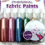 Fabric Paint Textile Non Toxic Kid's Dimensional Glitter Paints Children's Art