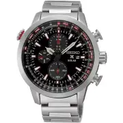 SEIKO ProspeX SSC349P1 Sky Solar V176 Chronograph Pilot Steel NOS Stainless Date
