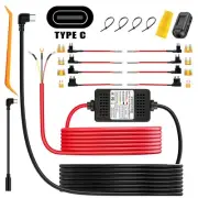 Dash Cam Hardwire Kit, Acc Hardwire Kit for Dash Camera Type C 3-Lead Hard Wi...