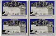 Lot of 4 JJ Keller 8555 Triplicate Copy Driver's Daily Log Book Carbonless