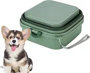 zjhukfmc Dog Food Travel Container, Portable Leak-Proof Food-Grade Dog Bowl with Lid, Multi-Functional Cat Outdoor Dishes for Car Outdoor, Pet Outings