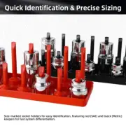 Durability 8Piece Socket Tray Set, Standard Deep Socket, Workshop Organization