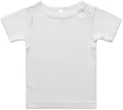 [Generic] ascolour Baby Unisex Baby tee Shirts Short Sleeve Shirt 0-24months - White, Pink, Grey, Black (White, 18-24m)