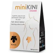 miniKINI Organic Permanent Hair Dye Colour for Bikini Pubic Area BLACK