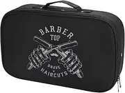 Oshhni Hairdresser Bag Professional Barber Supplies Bag Storage Organizer Handbag for Hair Cutting Tool Scissors Hair Clippers Combs, Style B, M