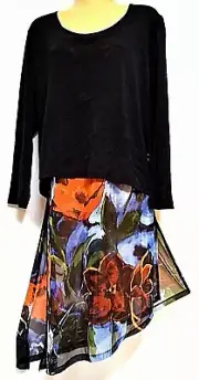 TS TAKING SHAPE plus size S / 16 Heritage Tunic stretch flowing top NWT rrp $120