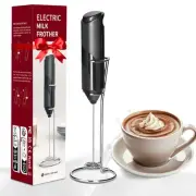 Kitchen Milk Frother Handheld with Stand for Coffee, Electric Foamer Maker fo...