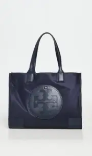 Tory Burch (88578) Navy Ella Small Nylon Tote Bag Purse