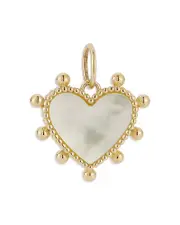 Bloomingdale's Fine Collection Mother Of Pearl Heart Pendant in 14K Yellow Gold
