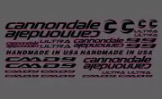 Cannondale CAAD 9 Ultra Black Clear Frame Decals Sticker Set Cycling Road Bike