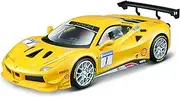 [Bburago] Ferrari 488 Challenge: 1:43 Scale Model Car, Ferrari Racing Series, Gift Box, 12 cm, Yellow #1 (18-36306)