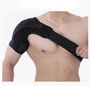 Neoprene Nylon Shoulder Brace for Unisex, Adjustable Shoulder Support Strap for Frozen Shoulder Relief, Bursitis, Labrum Tear, Rotator Cuff Support Fits Left Right Arm,Black-M