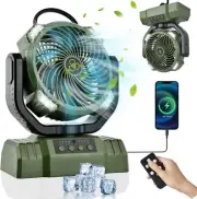 Camping Fan, 10000mAh Portable Fan for Camping with LED Lantern, Rechargeable...
