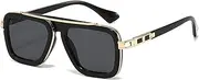 [JRLLFD] Fashion Men Driving Glasses Summer Style Gradient Brown Sunglasses Vintage Uv400