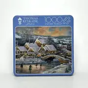 New Collectable Thomas Kinkade Christmas Jigsaw Puzzle in Tin - 1000 Pieces