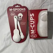 Measuring Spoons Set And Measure Cups Matryoshka White New Nesting Doll Theme