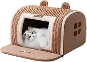 Cave Bed for Dogs | Kitten Condo,Dog Cat Cave Bed Cozy Soft Warmth House Machine Washable for Small Medium Kittens Puppy