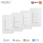 MOES 1/2/3/4 Gang Zigbee Smart Light Switch Wall Push Button Alexa Google APP
