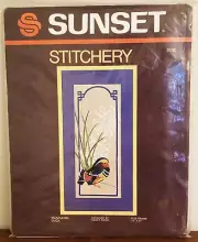 Sunset Nancy Rossi "MANDARIN DUCK" Crewel Stitchery Embroidery Stitch Kit *NEW*