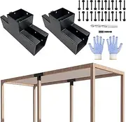 [VoTwoofv] Pergola Bracket kit 4x4,3-Way T-Shaped Bracket Woodworks Pergola kit for Wood Beam (Actual: 3.5" x3.5'') Outdoor Gazebos,Patio Pergolas,Log Cabins (2 Pack)…