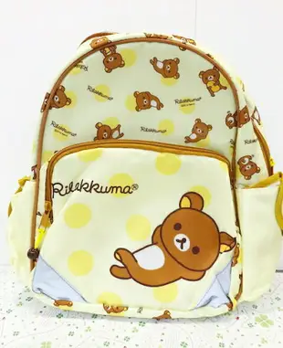 【震撼精品百貨】Rilakkuma San-X 拉拉熊懶懶熊 後背包-黃躺#28093 震撼日式精品百貨