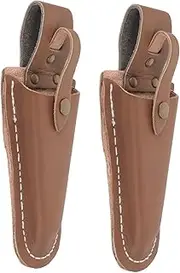 Abaodam 2Pcs Leather Scissor Holder Case Portable Pruning Shear Cover with Fine Workmanship Protective Scissor Bag for Gardening Tools Lightweight and Easy to Carry