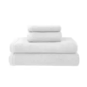 Bambury Angove Bath Sheet 80X160cm - White - Set of 2 Bath Sheet