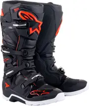 Alpinestars Tech 7 Enduro S23, boots , color: Black/Neon-Red , size: 9 US